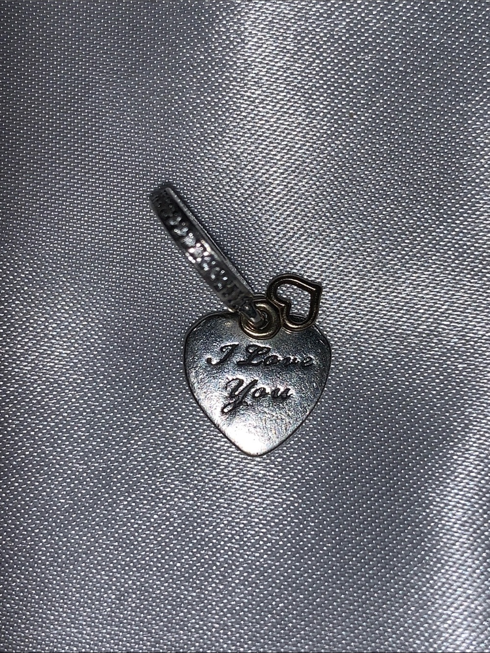 Pandora Silver Heart 'Forever' Dangle Charm